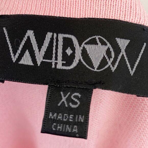 Dolls Kill Brand Widow Pink Cropped Cardigan w Spider Web Design Rockabilly Goth - Picture 5 of 7